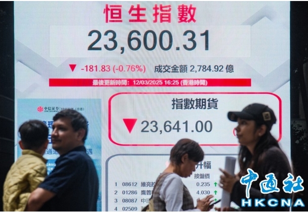 港股收跌181點 市場關注權重股業績報告