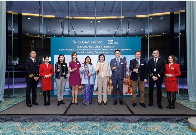 國泰航空辦酒會慶恢復往返印度海德拉巴直航客運航班