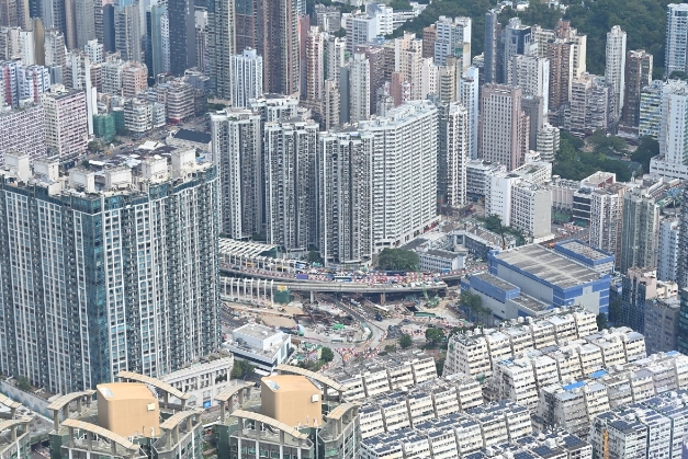 反映香港二手樓價的指數止跌回穩