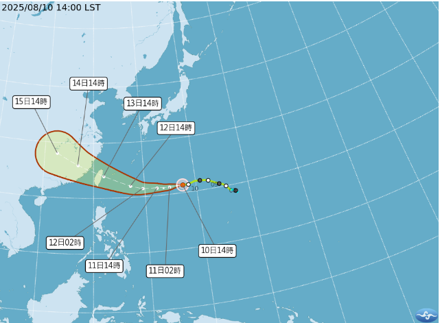 颱風“楊柳”靠近台灣　海陸警報估12日發