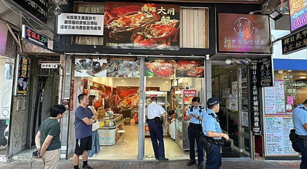香港旺角商店遭爆竊 損失逾40隻大閘蟹